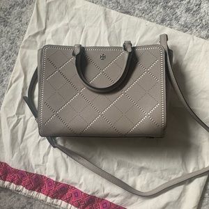 Tory Burch taupe bag with strap